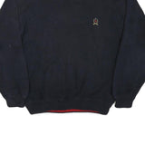 TOMMY HILFIGER Mens Navy Blue Patterned Cotton Blend Classic Jumper Crew Neck XL