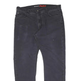 DICKIES Mens Cotton Black Regular Fit Straight Leg Trousers W38 L30 Workwear