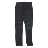 LEVI'S 511 Slim Mens Jeans Black Slim Skinny Denim Medium W30 L32 Ripped