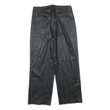 MANGO Womens Polyester Black Regular Wide-Leg Trousers W28 L26 Smart Casual Zip