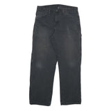 DICKIES Mens Regular Fit Black Denim Jeans W34 L32 Workwear Zip Closure