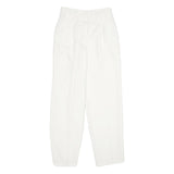 COUNTERPARTS Womens Classic White Trousers W26 L29 Zip Polyester