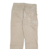 CARHARTT Mens Relaxed Beige Cotton Blend Trousers W32 L29 Workwear Zip Closure
