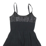 BCBGMAXAZRIA Womens Black Silk Sequined Mini Dress S Evening Party