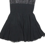 BCBGMAXAZRIA Womens Black Silk Sequined Mini Dress S Evening Party
