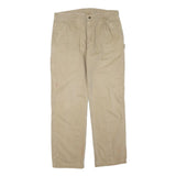 CARHARTT Mens Cotton Blend Beige Workwear Regular Fit Trousers W38 L32 Casual