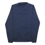 NIKE Mens Navy Blue Jacket S Polyester Blend Plain Zip Pocket Sportswear