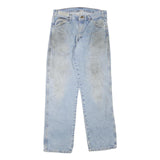 DICKIES Mens Jeans Blue Regular Straight Denim Light W32 L32 Cotton Blend Zip