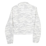 CALVIN KLEIN Womens White & Grey Camouflage Cotton Button Jacket M Casual