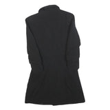 ZEBRA Womens Black Button Jacket XS Polyester Blend Double Breasted Long Sleeve