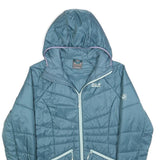 JACK WOLFSKIN Womens Blue Jacket S Polyester Quilted Hooded Lightweight Outdoor
