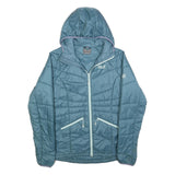JACK WOLFSKIN Womens Blue Jacket S Polyester Quilted Hooded Lightweight Outdoor