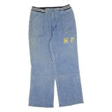 Womens Regular Blue Denim Jeans W32 L32 Cotton Blend Zip Comfortable Casual