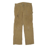 CARHARTT Womens Regular Fit Beige Denim W36 L33 Workwear Zip Closure Jeans