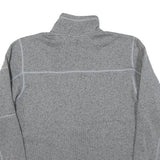 THE NORTH FACE Mens Grey Pullover Plain 1/4 Zip Basic Knit Jumper S Outdoor