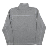THE NORTH FACE Mens Grey Pullover Plain 1/4 Zip Basic Knit Jumper S Outdoor