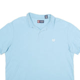 CHAPS Mens Blue Polo Shirt XL Cotton Basic Short Sleeve Casual Classic