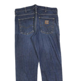 CARHARTT Mens Relaxed Blue Denim Fair W34 L32 Workwear Utility Casual Jeans