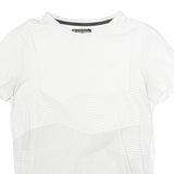 CALVIN KLEIN Mens White Short Sleeve T-Shirt S Crew Neck Cotton Minimalist