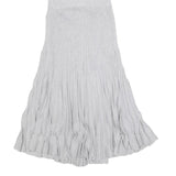 JOSEPH Womens Silver Fit & Flare Knit Sleeveless Midi Dress XS Elegant Summer