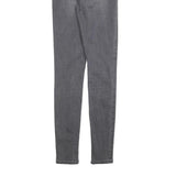 MUSTANG Womens Slim Grey Denim Skinny Jeans Cotton Blend W25 L30 Classic Zip