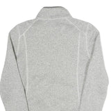 THE NORTH FACE Womens Grey Zip Up Jacket M Polyester Knit Lightweight Casual