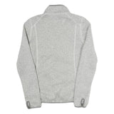 THE NORTH FACE Womens Grey Zip Up Jacket M Polyester Knit Lightweight Casual