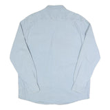 WRANGLER Mens Light Blue Cotton Blend Shirt L Long Sleeve Casual Denim Style