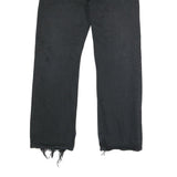 LEVI'S 501 Mens Jeans Black Regular Straight Denim W35 L31 Distressed Hem