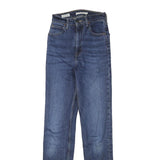 LEVI'S Womens Slim Blue Denim Jeans W22 L30 Classic Zip Pocket Detail