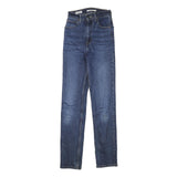 LEVI'S Womens Slim Blue Denim Jeans W22 L30 Classic Zip Pocket Detail