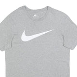 NIKE Mens Grey Crew Neck Short Sleeve Modern T-Shirt M Cotton Blend