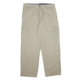 WRANGLER Mens Cotton Beige Regular Cargo Trousers W34 L32 Comfortable Utility