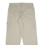 WRANGLER Mens Cotton Beige Regular Cargo Trousers W34 L32 Comfortable Utility