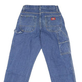DICKIES Mens Blue Regular Fit Straight Denim Jeans W28 L28 Workwear Pocket Zip
