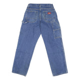 DICKIES Mens Blue Regular Fit Straight Denim Jeans W28 L28 Workwear Pocket Zip