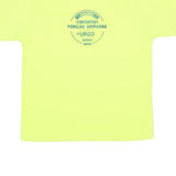 Mens Yellow Graphic T-Shirt M Short Sleeve Crew Neck Casual Sporty