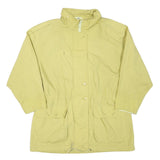 Womens Yellow Polyester Blend Plain Button Jacket UK 18 Casual Lightweight