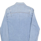 G-STAR Mens Blue Denim Slim Fit Shirt S Distressed Cotton Casual Long Sleeve