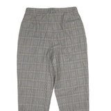 BARRY BRICKEN Mens Wool Grey Checked Regular Fit Straight Trousers W32 L32