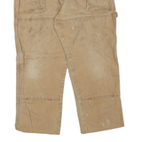 DICKIES Mens Jeans Beige Regular Straight Denim W34 L25 Workwear Zip Closure