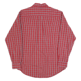 TOMMY HILFIGER Mens Red & White Check Shirt S Cotton Blend Button Down