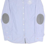 TOMMY HILFIGER Womens Blue Shirt Long Sleeve Collared M Cotton Blend Classic