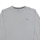 NAUTICA Mens Grey Long Sleeve Crew Neck Cotton Blend T-Shirt XL Casual