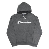 CHAMPION Mens Grey Hoodie M Cotton Blend Pullover Drawstring Hooded Sweatshirt