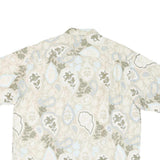 TOMMY BAHAMA Mens Beige & Green Casual Shirt XL Cotton Blend Lightweight