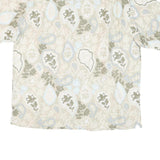 TOMMY BAHAMA Mens Beige & Green Casual Shirt XL Cotton Blend Lightweight