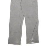 CARHARTT Mens Relaxed Grey Cotton Blend Trousers W30 L32 Workwear Durable Zip