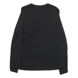 DKNY Womens Black Modern Long Sleeve Crew Neck T-Shirt M Cotton Blend