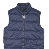 SWISSTECH Mens Blue Sleeveless Puffer Jacket M Polyester Blend Zip Casual